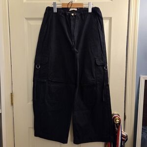 PacSun Baggy Cargo Pants, Black, Small